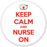 Painted metal 20mm snap buttons  nurse Print