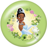 Painted metal 20mm snap buttons  princess Print