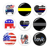 Painted metal 20mm snap buttons   Flag of the United States Print