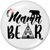 Painted metal 20mm snap buttons  MAMA BEAR Mother's Day Print