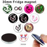 10pcs/lot  Deer   glass  picture printing products of various sizes  Fridge magnet cabochon