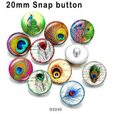 10pcs/lot   peacock  glass  picture printing products of various sizes  Fridge magnet cabochon