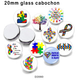 10pcs/lot  Ribbon  Butterfly  glass  picture printing products of various sizes  Fridge magnet cabochon