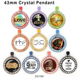 10pcs/lot  Faith  Cross  glass  picture printing products of various sizes  Fridge magnet cabochon