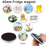 10pcs/lot  rabbit   glass  picture printing products of various sizes  Fridge magnet cabochon