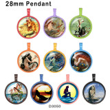 10pcs/lot  mermaid   glass  picture printing products of various sizes  Fridge magnet cabochon