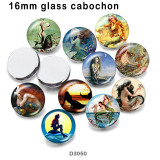 10pcs/lot  mermaid   glass  picture printing products of various sizes  Fridge magnet cabochon