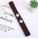 Fashionable new style elastic invisible waistband pants belt width 3cm, length 45-76cm fit two 20MM chunks snaps jewelry