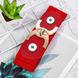 6cm wide and 60-80cm long 90g fashion ladies decorative elastic belt fit two 20MM chunks snaps jewelry