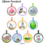 10pcs/lot  rabbit   glass  picture printing products of various sizes  Fridge magnet cabochon
