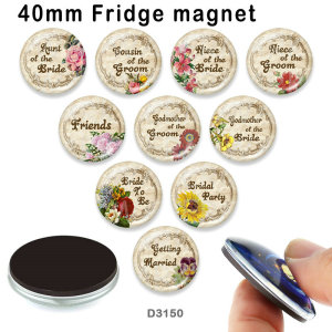 10pcs/lot  words Flower  glass  picture printing products of various sizes  Fridge magnet cabochon