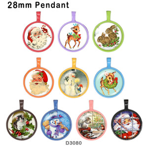 10pcs/lot  Santa  Claus  glass  picture printing products of various sizes  Fridge magnet cabochon