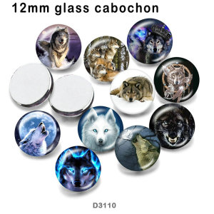 10pcs/lot  Fox  glass  picture printing products of various sizes  Fridge magnet cabochon