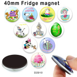 10pcs/lot  rabbit   glass  picture printing products of various sizes  Fridge magnet cabochon