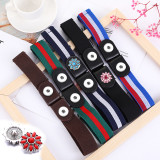 Fashionable new style elastic invisible waistband pants belt width 3cm, length 45-76cm fit two 20MM chunks snaps jewelry