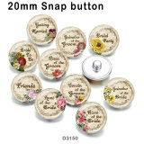 10pcs/lot  words Flower  glass  picture printing products of various sizes  Fridge magnet cabochon