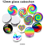 10pcs/lot  color  pattern  glass  picture printing products of various sizes  Fridge magnet cabochon