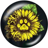 Sunflower The mobile phone holder Painted phone sockets with a black or white print pattern base