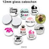 10pcs/lot   MOM  glass  picture printing products of various sizes  Fridge magnet cabochon