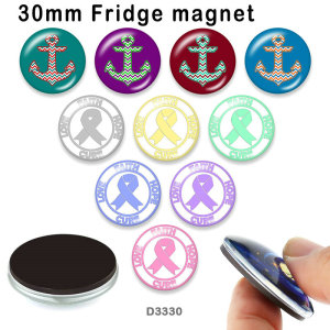 10pcs/lot   ship's anchor   glass  picture printing products of various sizes  Fridge magnet cabochon