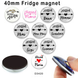 10pcs/lot  words   arrow  glass  picture printing products of various sizes  Fridge magnet cabochon