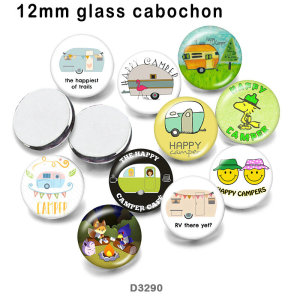 10pcs/lot  Car  glass  picture printing products of various sizes  Fridge magnet cabochon