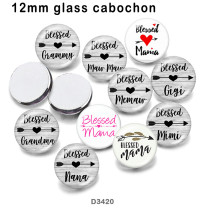 10pcs/lot  words   arrow  glass  picture printing products of various sizes  Fridge magnet cabochon
