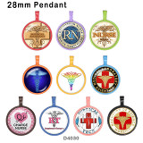 10pcs/lot  Nurse  glass  picture printing products of various sizes  Fridge magnet cabochon