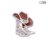 Butterfly boots money faith12MM snap silver plated  interchangable snaps jewelry