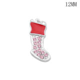 Christmas boots hat food12MM snap silver plated  interchangable snaps jewelry