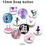 10pcs/lot   Dance   glass  picture printing products of various sizes  Fridge magnet cabochon