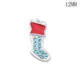 Christmas boots hat food12MM snap silver plated  interchangable snaps jewelry