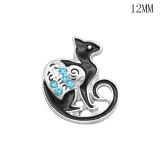 Mermaid Rugby Cat Dog12MM snap silver plated  interchangable snaps jewelry