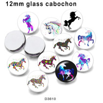 10pcs/lot  Horse   glass  picture printing products of various sizes  Fridge magnet cabochon