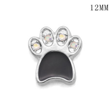 Dog paw cross faith MOM christmas12MM snap silver plated  interchangable snaps jewelry