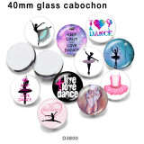 10pcs/lot   Dance   glass  picture printing products of various sizes  Fridge magnet cabochon