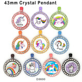 10pcs/lot  Unicorn  glass  picture printing products of various sizes  Fridge magnet cabochon