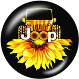 Jeep Plant flowers The mobile phone holder Painted phone sockets with a black or white print pattern base