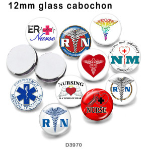 10pcs/lot  Nurse   glass  picture printing products of various sizes  Fridge magnet cabochon