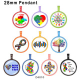 10pcs/lot  Ribbon  color  glass  picture printing products of various sizes  Fridge magnet cabochon
