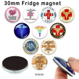 10pcs/lot  Nurse  glass  picture printing products of various sizes  Fridge magnet cabochon