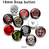 10pcs/lot  skull   glass  picture printing products of various sizes  Fridge magnet cabochon