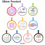 10pcs/lot  words  pattern  glass  picture printing products of various sizes  Fridge magnet cabochon
