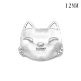 Cat tennis12MM snap silver plated  interchangable snaps jewelry