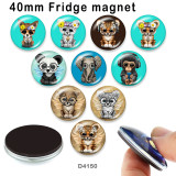 10pcs/lot   Animal  Elephant  glass  picture printing products of various sizes  Fridge magnet cabochon