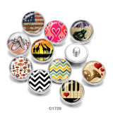 20MM  love   USA  Print   glass  snaps buttons