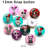 10pcs/lot  Dog  skull  glass  picture printing products of various sizes  Fridge magnet cabochon