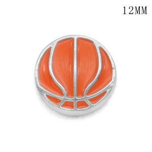 Basketball12MM snap silver plated  interchangable snaps jewelry