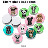 10pcs/lot  Dog  Cat  rabbit  glass  picture printing products of various sizes  Fridge magnet cabochon