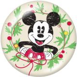 Christmas mickey cartoon The mobile phone holder Painted phone sockets with a black or white print pattern base